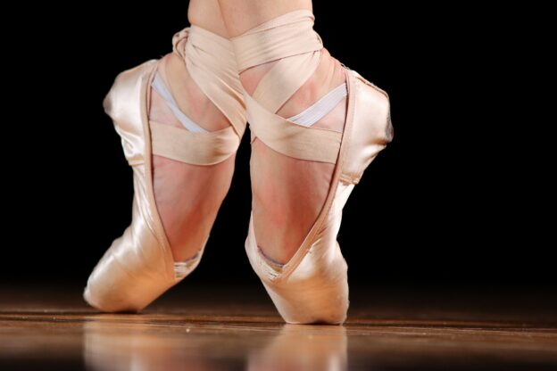 dancer in ballet shoes